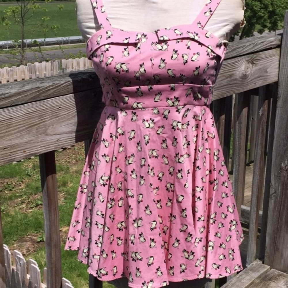 Retro Boston Terrier dress